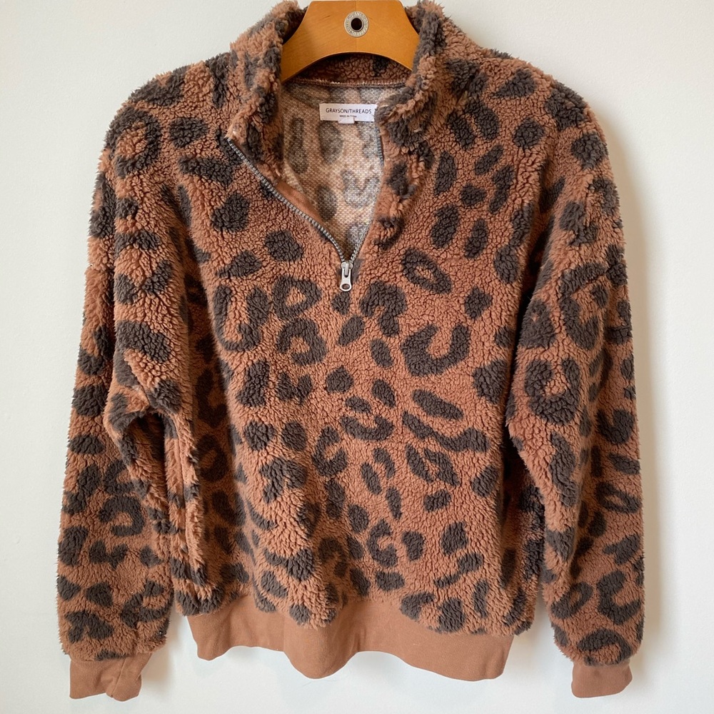 Cheetah Sherpa Pullover